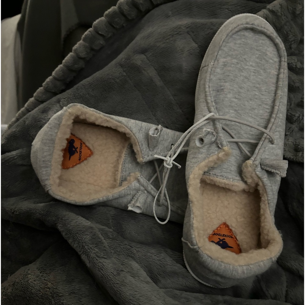 Rocket dog faux fur hysham wool grey